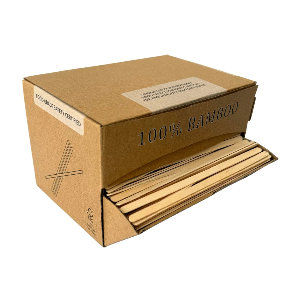 Touillette café en bois