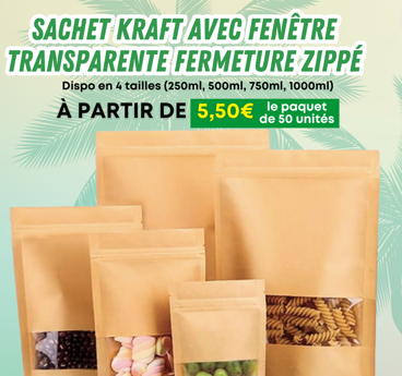 Pochette kraft avec fenêtre