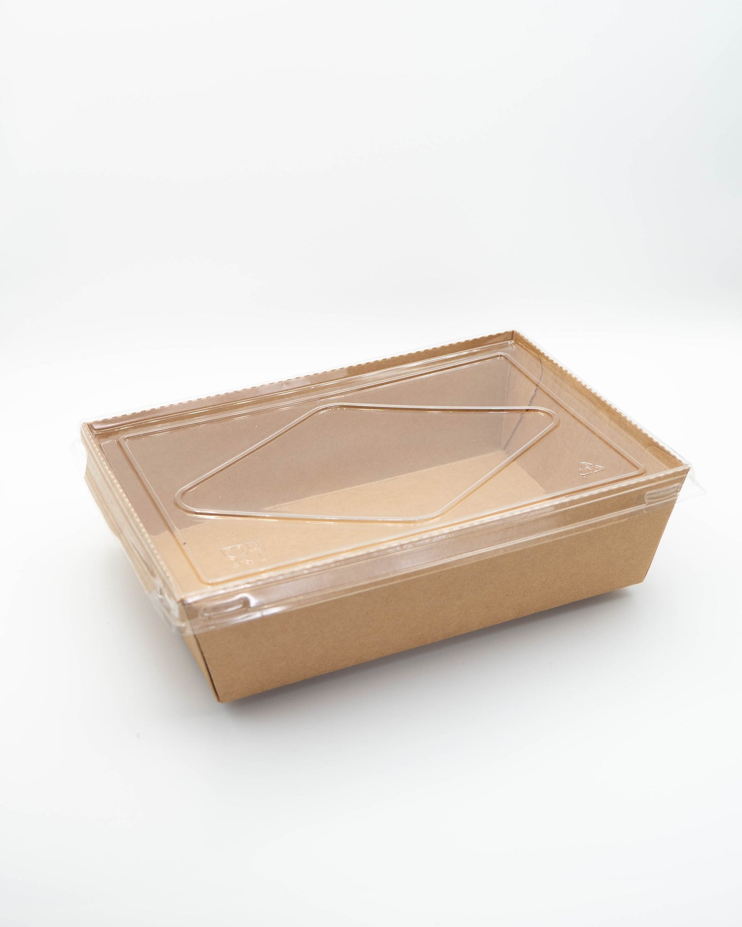 Boite kraft avec couvercle transparent