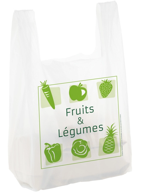 Sachet plastique réutilisable avec bretelle