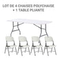 TABLE et CHAISE polypropylène